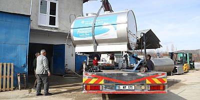 Yazır Mahallesi’ne 4 tonluk süt tankı desteği